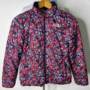 The North Face Kid's Purple Reversible Mossbud Swirl Floral Jacket Size Medium
